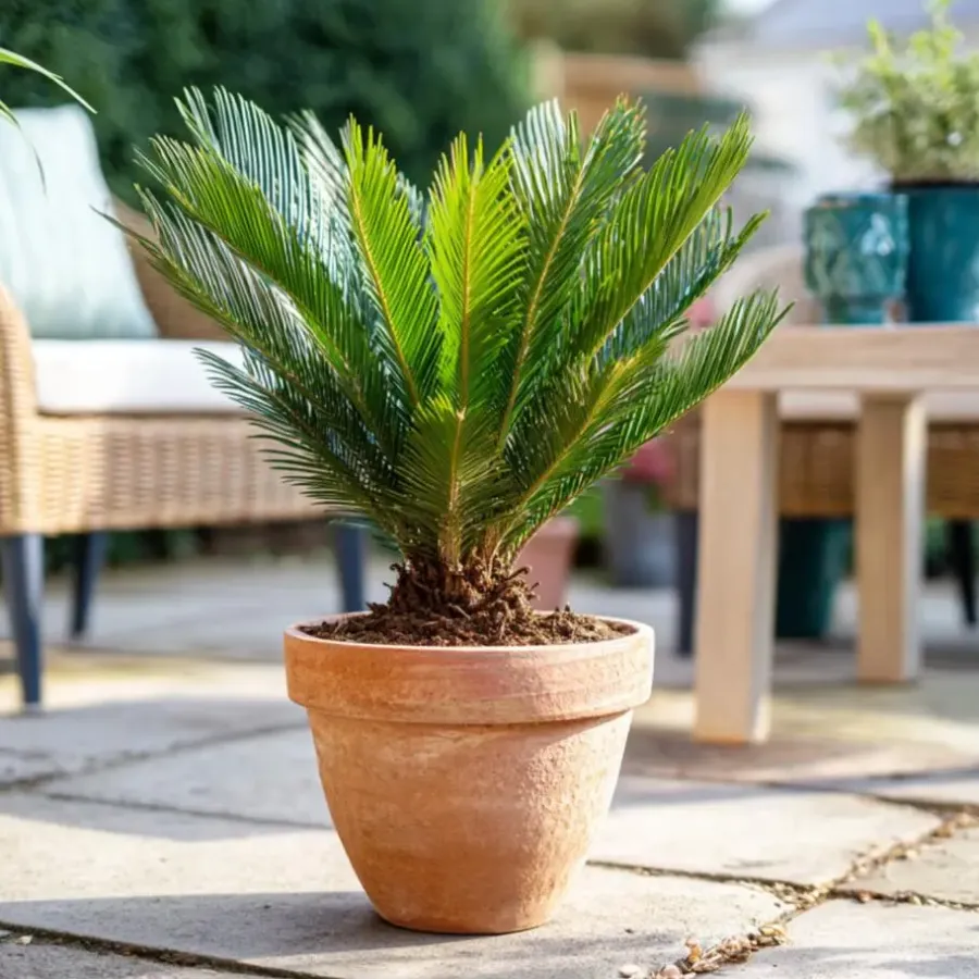 Plant in a Box Vredespalm met voeding - Set van 2 - Cycas revoluta - Hoogte 45-60cm - ⌀15cm