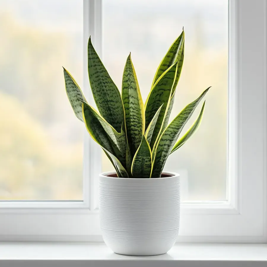 Plant in a Box Vrouwentong - Set van 3 - Sansevieria 'Futura Superba' - Hoogte 35-40cm - ⌀12cm