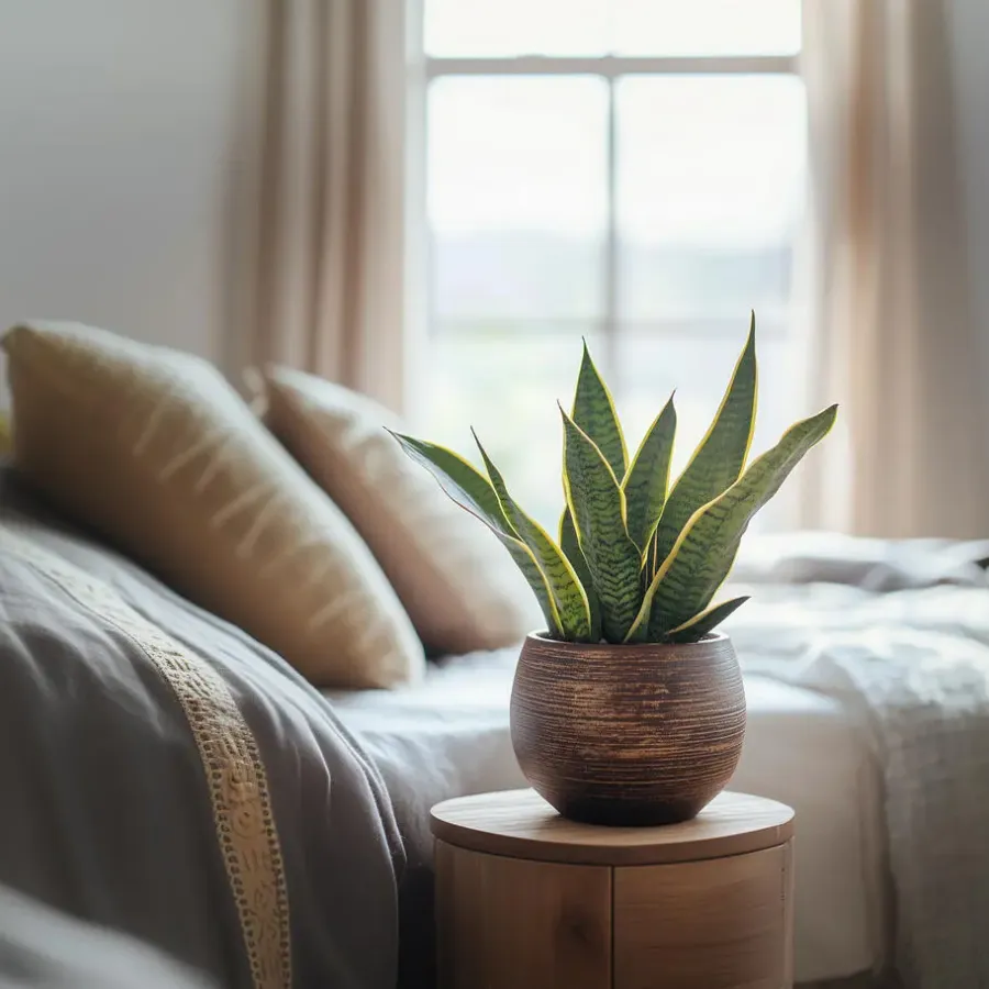 Plant in a Box Vrouwentong - Set van 3 - Sansevieria 'Futura Superba' - Hoogte 35-40cm - ⌀12cm