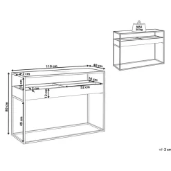 Beliani WACO - Consoletafel - Zwart - Metaal
