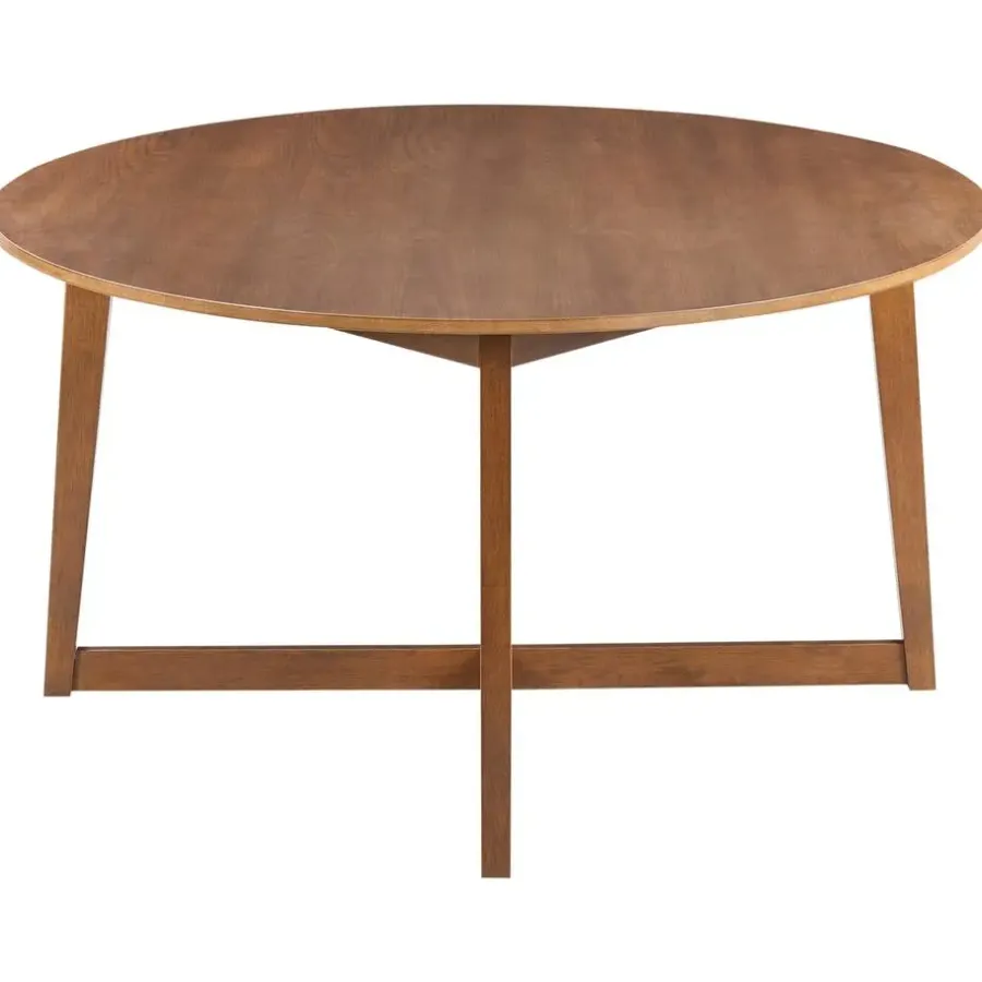 Ronde Eettafels-Leen Bakker WAIPORI - Eettafel - Donkere houtkleur - 140 cm - MDF