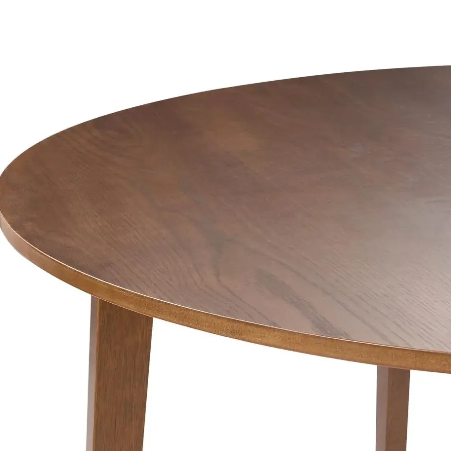 Ronde Eettafels-Leen Bakker WAIPORI - Eettafel - Donkere houtkleur - 140 cm - MDF