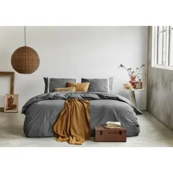 Walra - Dekbedovertrek Timeless Chic - 200x220 cm - Antraciet