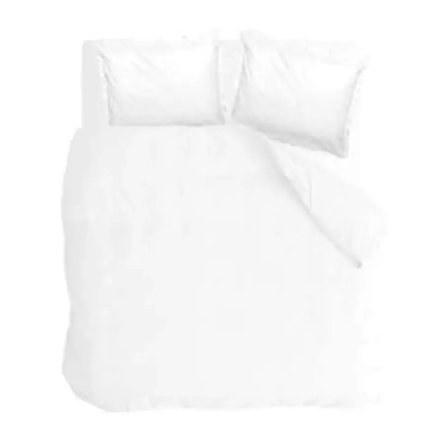 Dekbedovertrekken|Lits-Jumeaux Dekbedovertrekken-Walra - Dekbedovertrek Vintage Satin - 240x220 cm - Wit