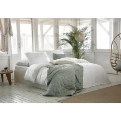 Dekbedovertrekken|Lits-Jumeaux Dekbedovertrekken-Walra - Dekbedovertrek Vintage Satin - 240x220 cm - Wit