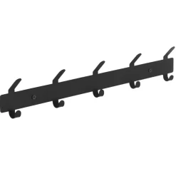 Kapstokken-ACAZA Wand Kapstok in Metaal, Hangende Muurkapstok van 49 cm Lang met 10 Haken, Zwart