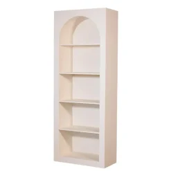 Wandkasten-Giga Meubel Wandkast Beige - 5-Vakken - 80x38x210cm - Fien