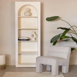 Wandkasten-Giga Meubel Wandkast Beige - 5-Vakken - 80x38x210cm - Fien