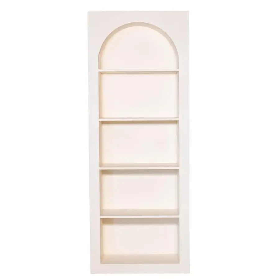 Wandkasten-Giga Meubel Wandkast Beige - 5-Vakken - 80x38x210cm - Fien