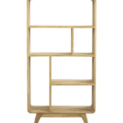 Boekenkasten|Boekenkasten-Leen Bakker Wandkast Bulan - naturel - 80x33x150 cm