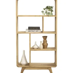 Boekenkasten|Boekenkasten-Leen Bakker Wandkast Bulan - naturel - 80x33x150 cm