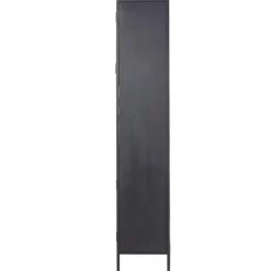 Giga Meubel Wandkast 5-deurs - Zwart Mangohout - 150x40x210 - Jenny