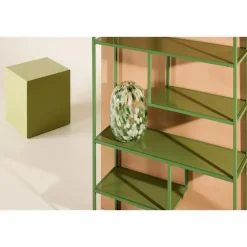 Wandkasten-Fjôrd Wandkast Groen Staal - 85x35x190cm - Staal