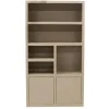 Wandkasten-Giga Meubel Wandkast Hardhout Beige - 120x45x220cm - Xander