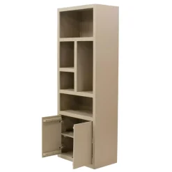 Wandkasten-Giga Meubel Wandkast Hardhout Beige - 80x45x220cm - Xander