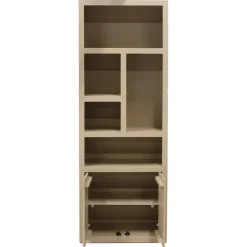 Wandkasten-Giga Meubel Wandkast Hardhout Beige - 80x45x220cm - Xander