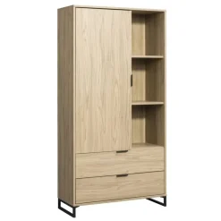 Wandkasten-Leen Bakker Wandkast Lucca - eikenkleur - 190x95x40 cm