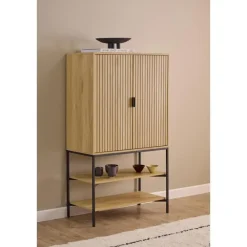 Giga Living Wandkast Naturel Eikenlook - 80x40x140cm - Juna