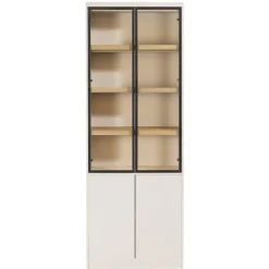 Wandkasten-Leen Bakker Wandkast Virgil - zand - 220x80x40 cm