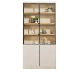 Leen Bakker Wandkast Virgil - zand - 220x110x40 cm