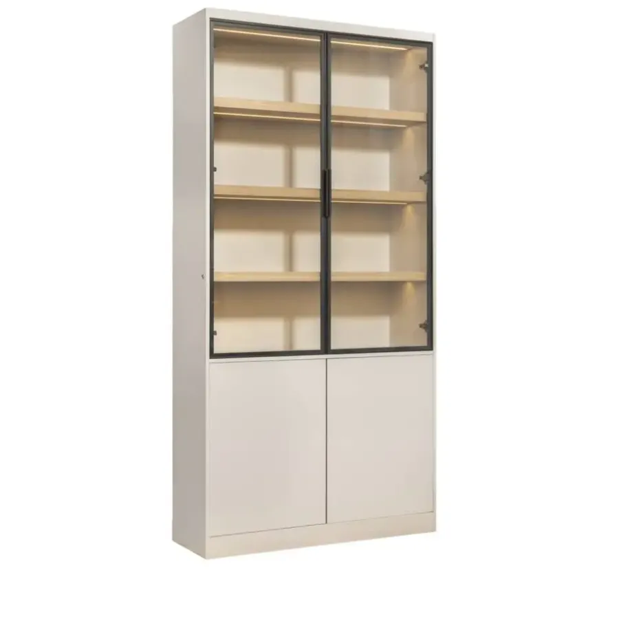 Leen Bakker Wandkast Virgil - zand - 220x110x40 cm
