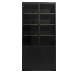 Leen Bakker Wandkast Virgil - zwart - 220x110x40 cm