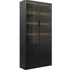 Leen Bakker Wandkast Virgil - zwart - 220x110x40 cm