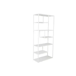 Fjôrd Wandkast Wit Staal - 85x35x190cm - Staal