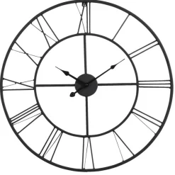 Leen Bakker Wandklok Mitchel - zwart - Ø60 cm