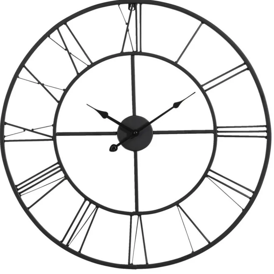 Leen Bakker Wandklok Mitchel - zwart - Ø60 cm