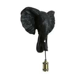 Light & Living Wandlamp Elephant - Zwart - 35x13x36cm