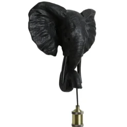 Light & Living Wandlamp Elephant - Zwart - 35x13x36cm