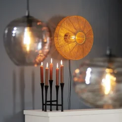Light & Living Wandlamp Lyra - Bruin - Ø43cm