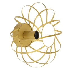 Wandlampen-Leen Bakker Wandlamp Pamplona E27 - goudkleur - 15xØ30 cm