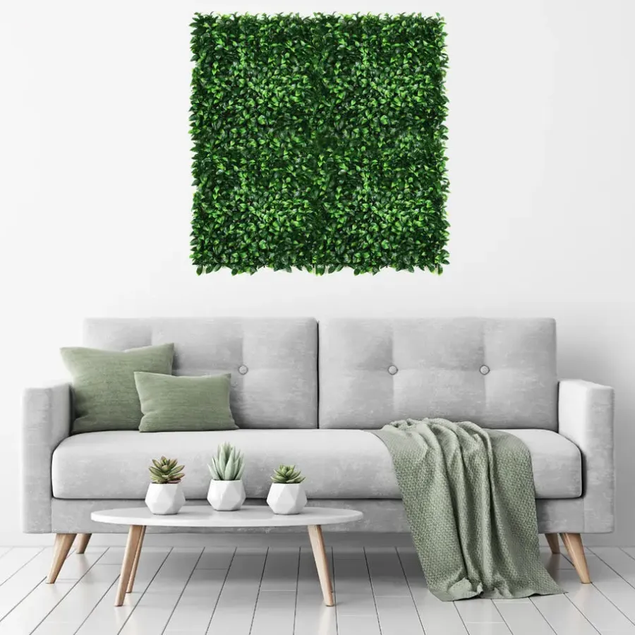 Gardenwize Wandpanelen kunsthaag laurierblad - set van 4 - 50x50x4cm