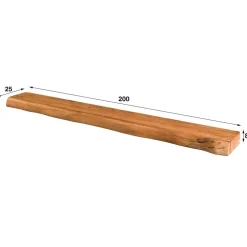 Wandplanken-Giga Living Wandplank Acaciahout 200cm - 200x25x8cm - Plank Tree