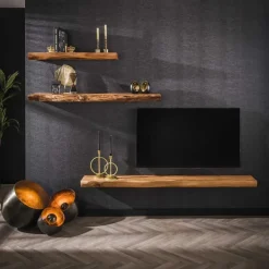 Wandplanken-Giga Living Wandplank Acaciahout 100cm - 100x25x8cm - Plank Tree
