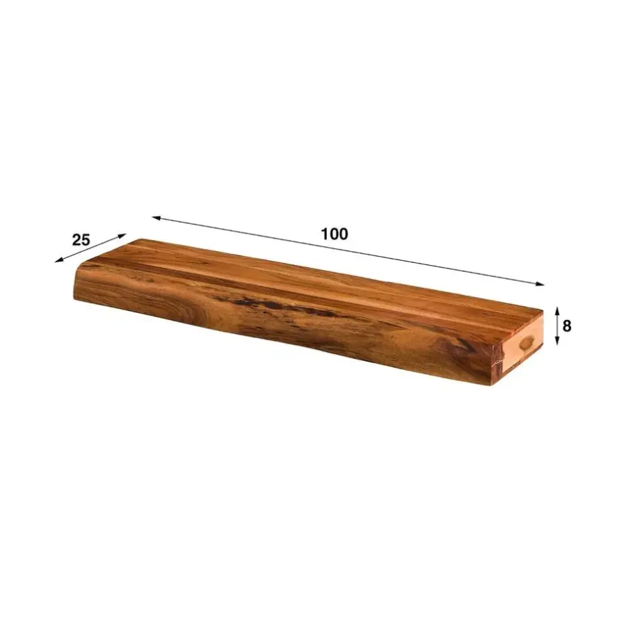 Wandplanken-Giga Living Wandplank Acaciahout 100cm - 100x25x8cm - Plank Tree