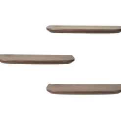 StarFurn Wandplank Bruin Hout - Set van 3 - 60x20x15cm - Gusta
