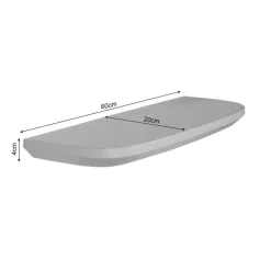 StarFurn Wandplank Bruin Hout - Set van 3 - 60x20x15cm - Gusta