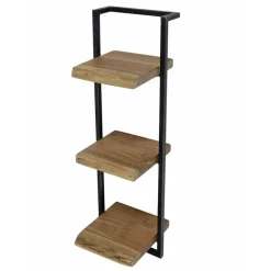 Wandplanken-Giga Living Wandplank Edge 100cm - Acaciahout & Metaal