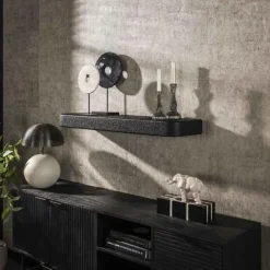 Wandplanken-Giga Living Wandplank Grijs Metaal - 100x29x8cm - Metallic