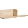 Leen Bakker Wandplank Mick naturel rubberwood - 14x60x14 cm