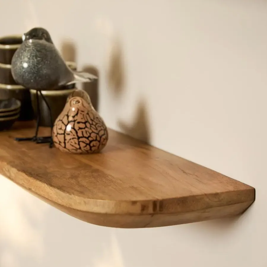 Wandplanken-StarFurn Wandplank Naturel - Set van 3 - 60x20x15cm - Gusta