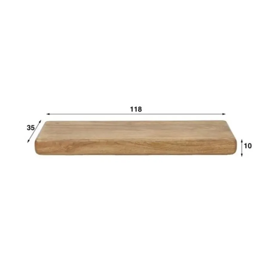 Wandplanken-Giga Living Wandplank Naturel Hout - 118x35x10cm - Sleek