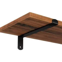 Parya Home Wandplank, set van 2, 60 x 20 x 7 cm, zwevende plank, bruin-zwart