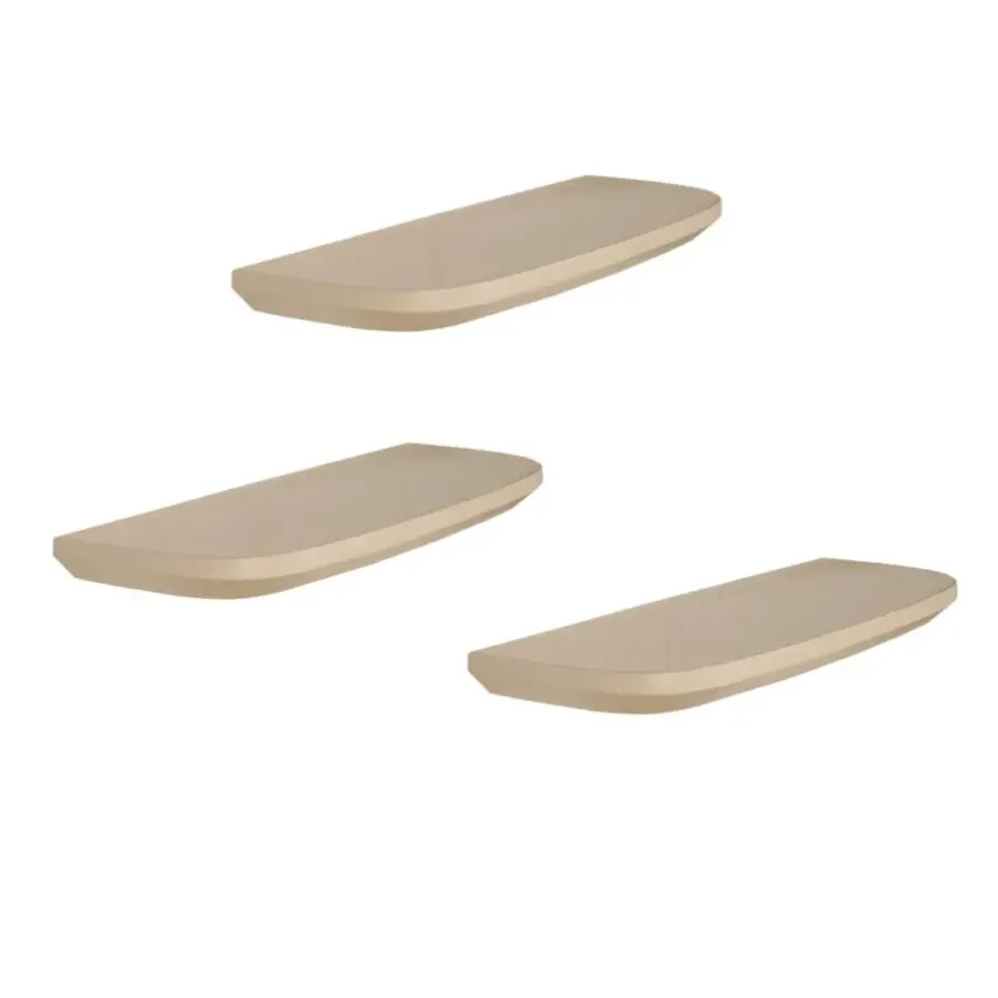 Wandplanken-StarFurn Wandplank Zand - Set van 3 - 60x20x15cm - Gusta