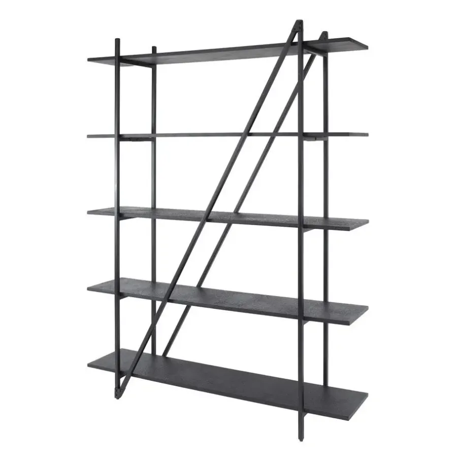Giga Living Wandrek - Metaal - 140x180cm - Zwart - Piega