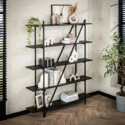 Giga Living Wandrek - Metaal - 140x180cm - Zwart - Piega