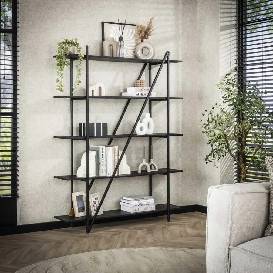 Giga Living Wandrek - Metaal - 140x180cm - Zwart - Piega